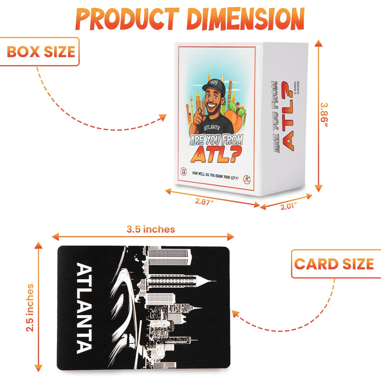 Are You From ATL? Atlanta Trivia Card Game, Adult Party Game for Locals and Visitors, ATL Culture and History Quiz Cards, Ages 18+